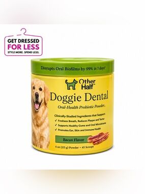 Dog Dental Powder Bacon Flavor Plaque Tartar Fresh Breath Dogs New Oral Health